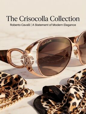 Roberto Cavalli RC457S Crisocolla Sunglasses Brown Gold Designer Luxury Eyewear!